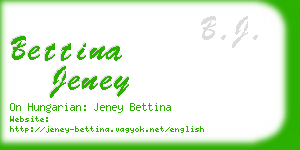 bettina jeney business card